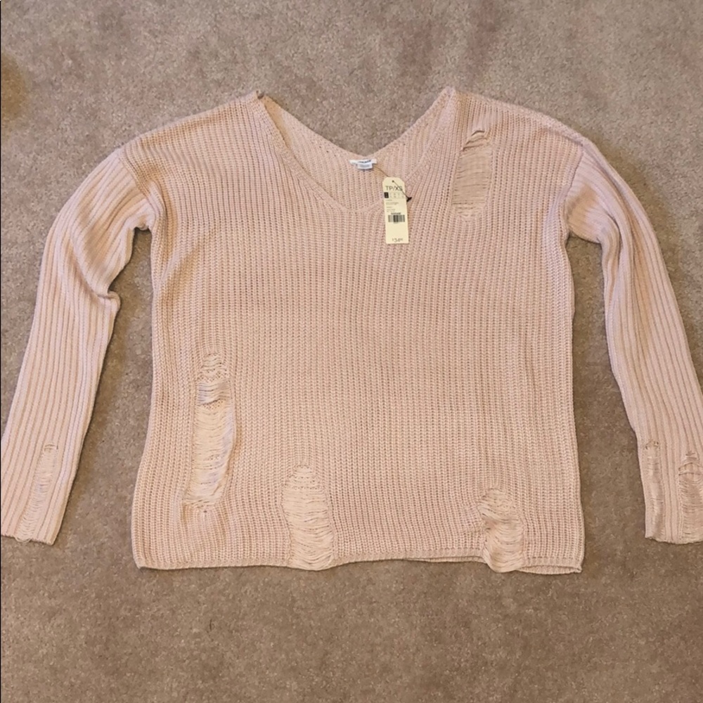 Garage distressed sweater